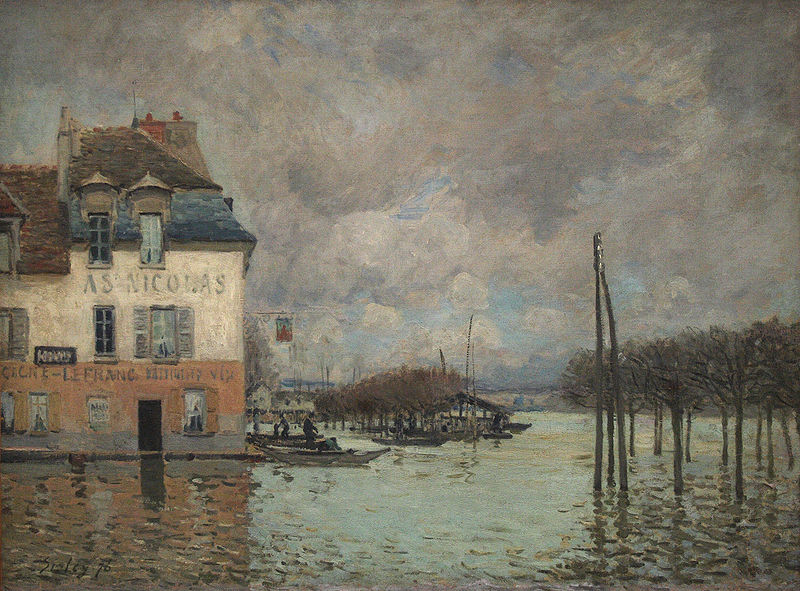 Painting of Sisley in the Orsay Museum, Paris